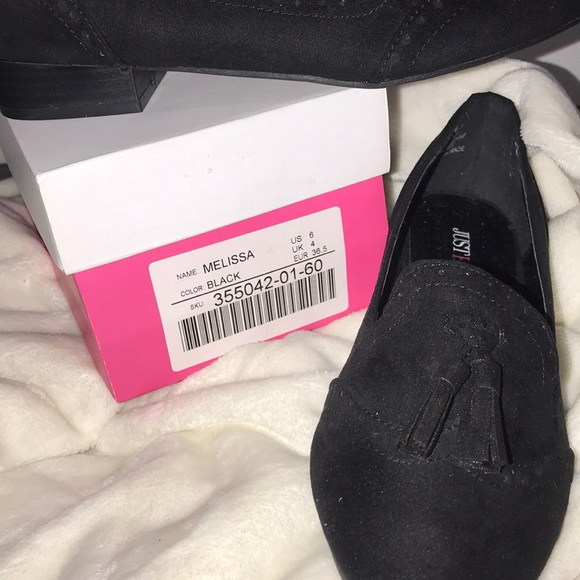 JustFab Shoes Brand New Justfab Black Suede Melissa Loafers Poshmark